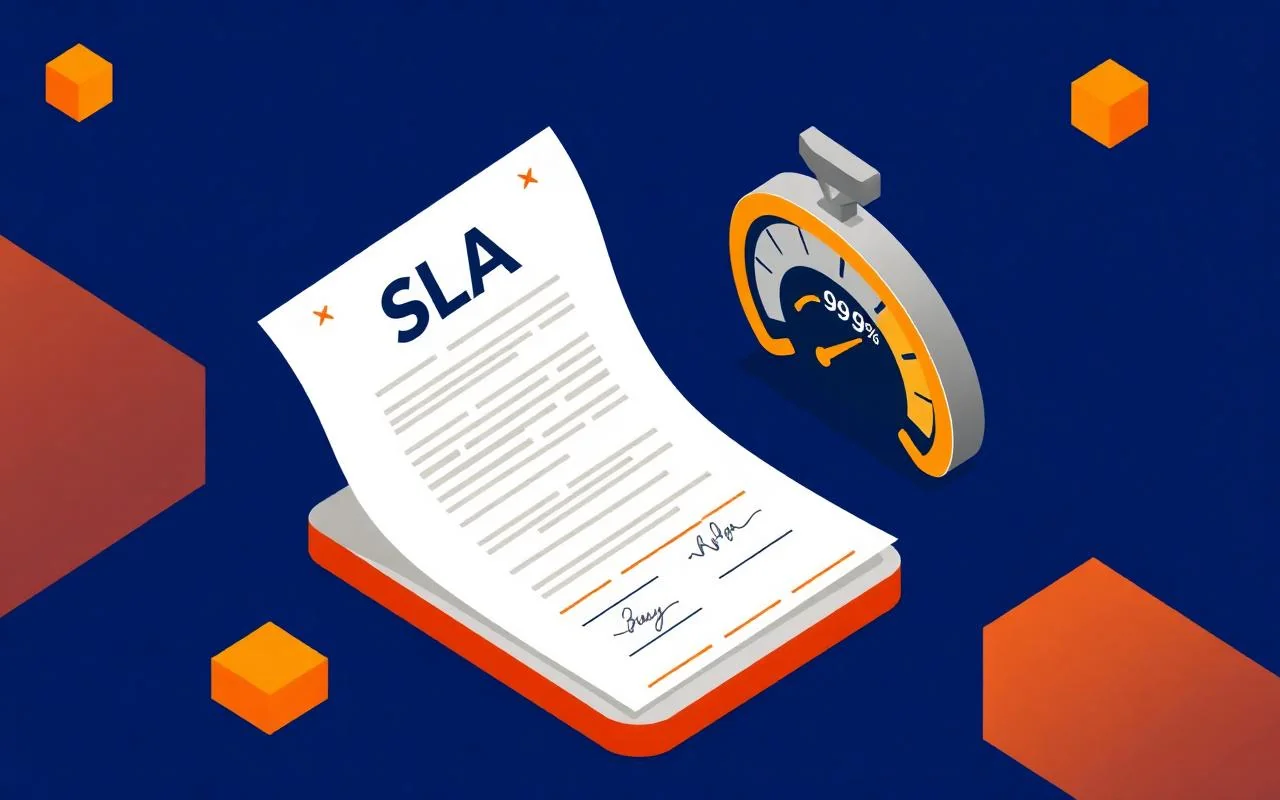 Cover illustration for article: SLA vs OLA: The Accountability Guide for Managed IT Buyers